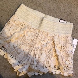 Layered floral print shorts